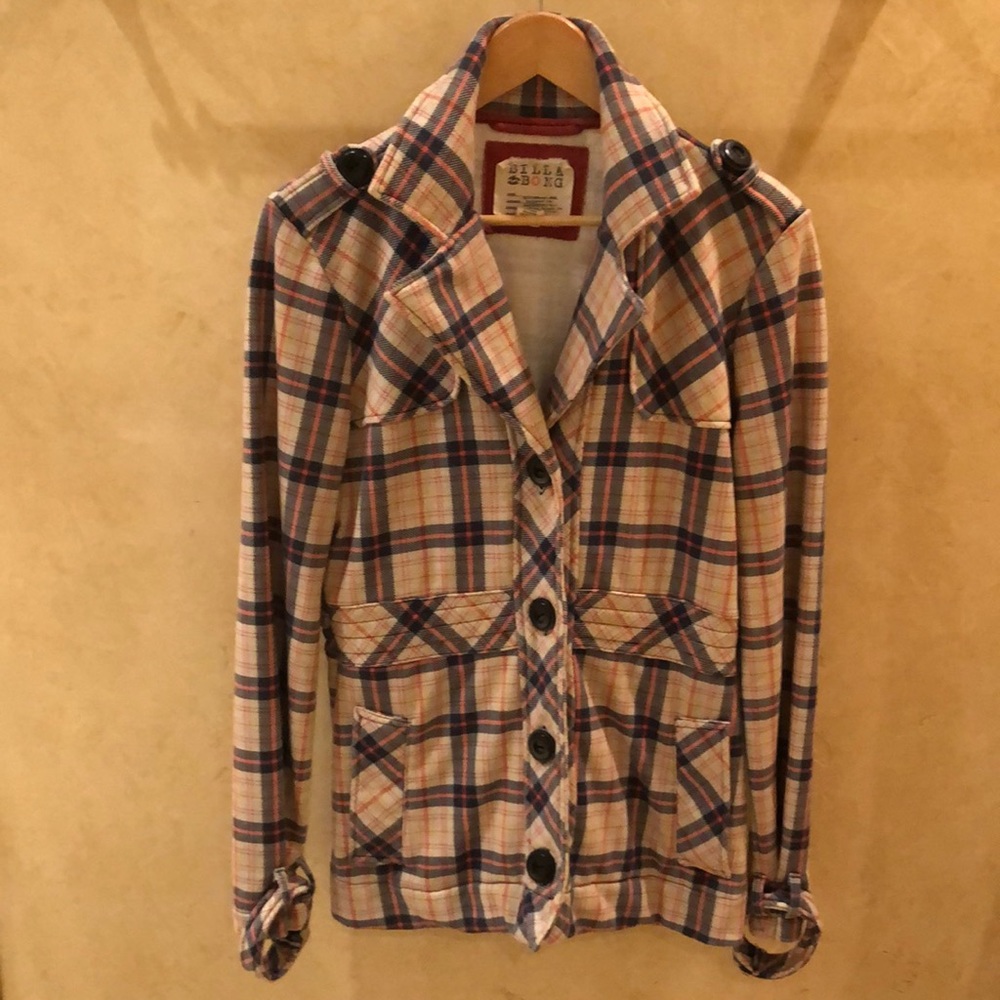 Billabong jacket, plaid, cotton jersey